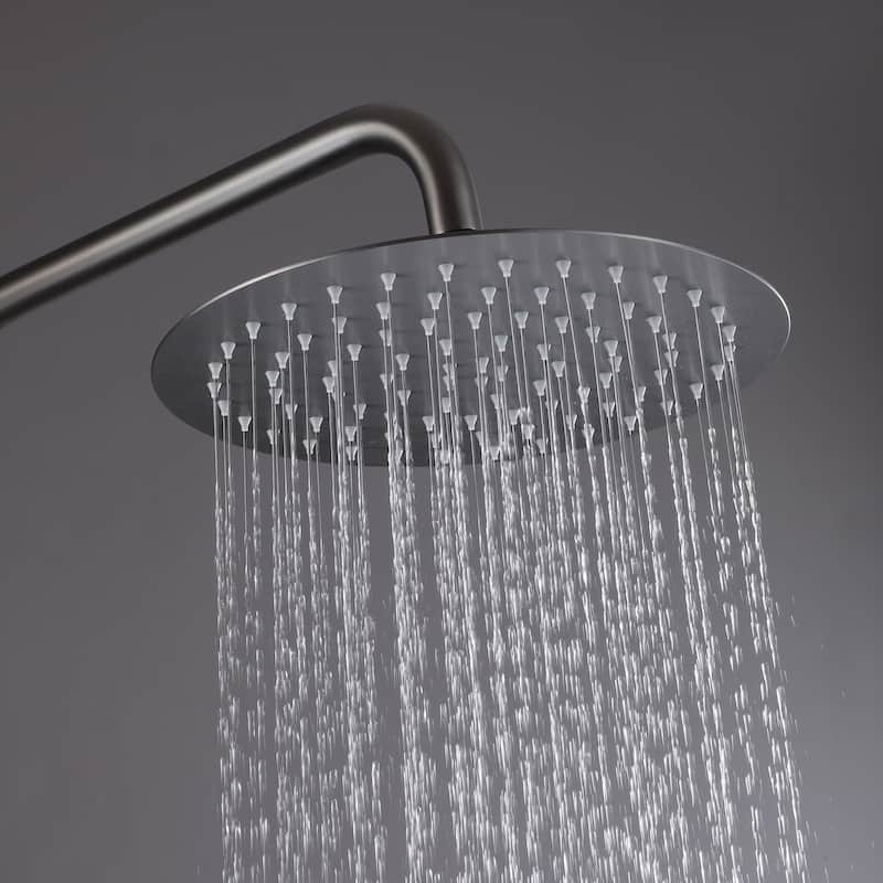 10" Rain Shower Head 2-Function Shower System with Tub Spout, Wall Mounted Shower Faucet Set with Tub Spout