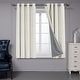 preview thumbnail 50 of 95, Deconovo Faux Linen Total Blackout with Coating Curtains (2 Panel) 52W x 63L - Cream
