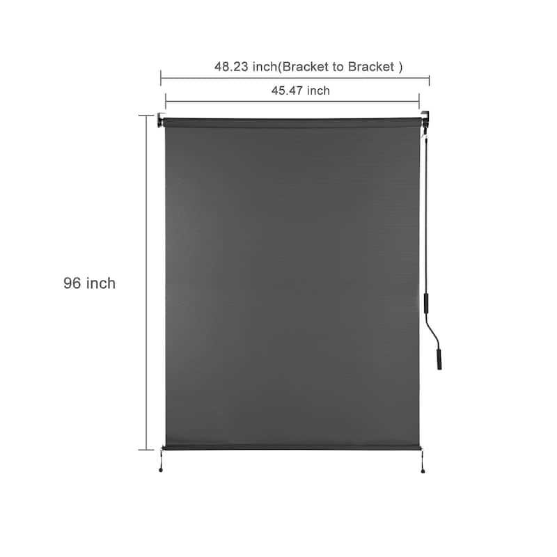 Aoodor 5% Openness Cordless Solar Fabric Roller Shade, 95% UV Protection Blinds