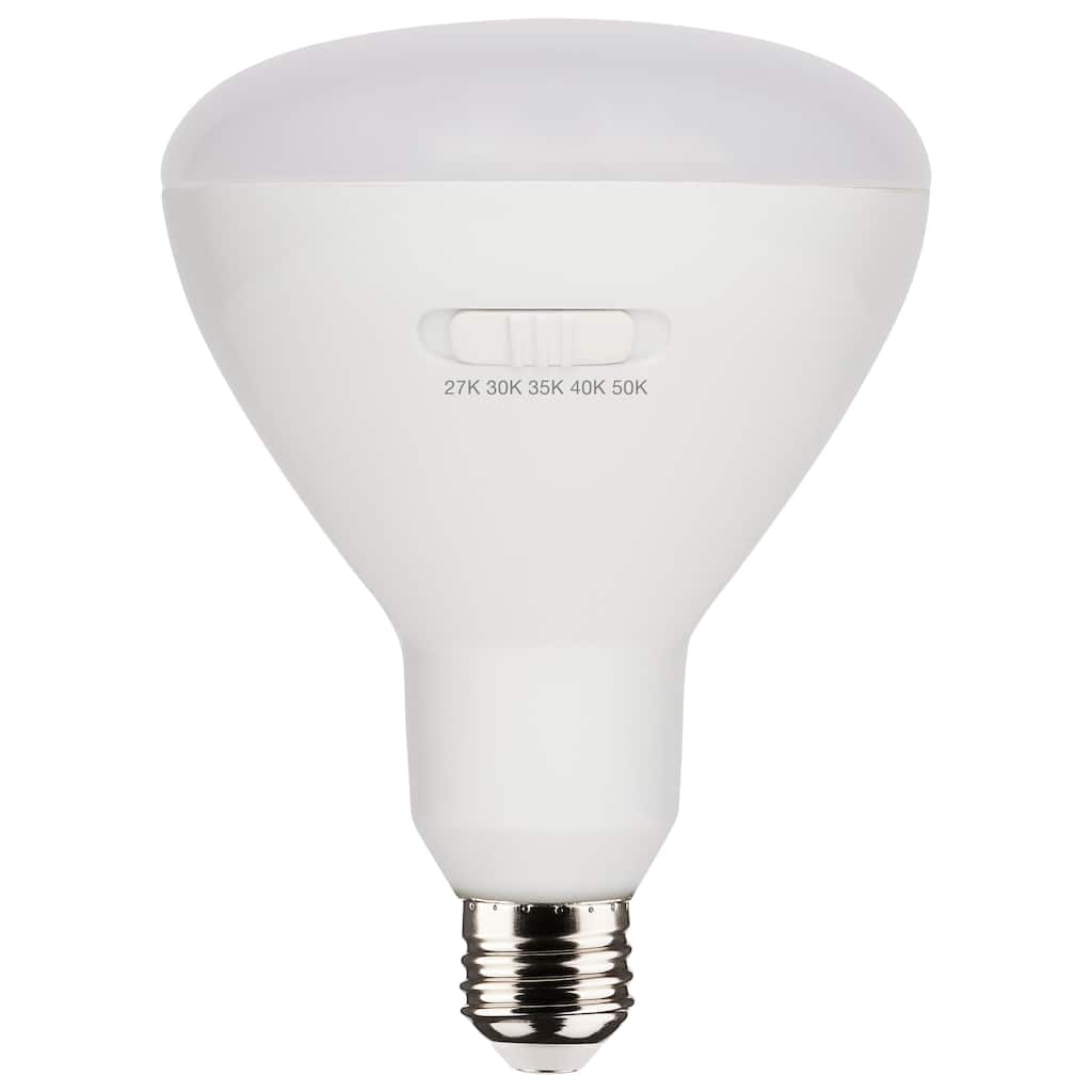 13W BR40 LED Medium Base CCT Selectable White Finish 90 CRI 120V