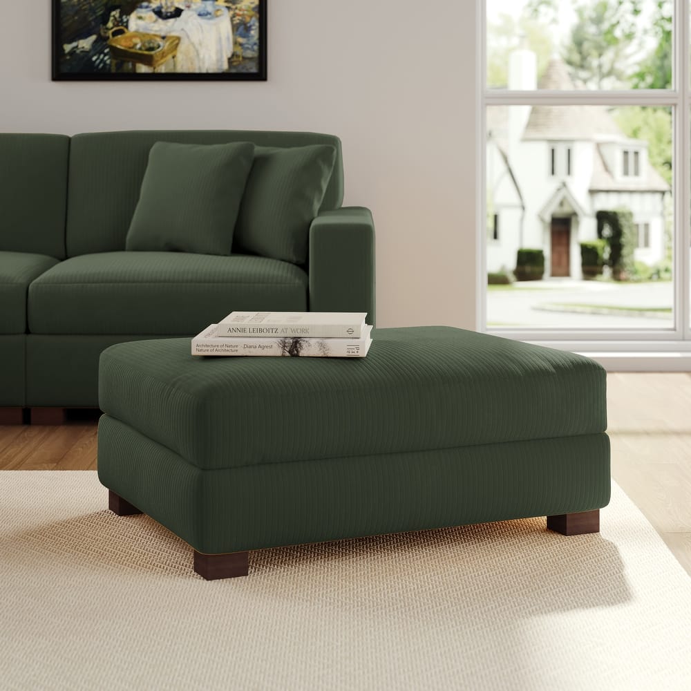 Rectangular Corduroy Oversized Ottoman