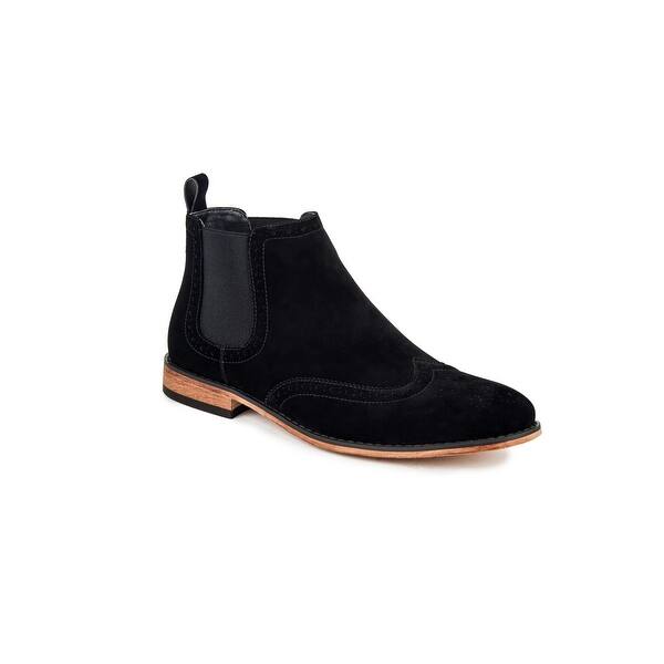 slide 1 of 15, Gino Vitale Men's Wing Tip Chelsea Boots