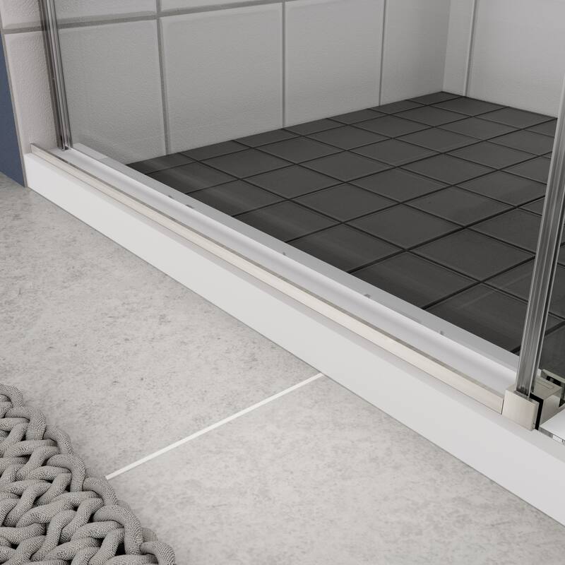 Frameless Single Sliding Shower Door with 304 Stainless Steel Hardware