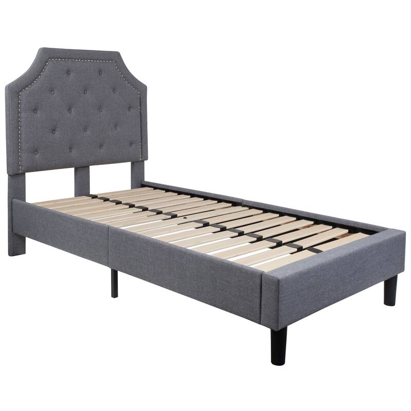 Arched Tufted Upholstered Platform Bed