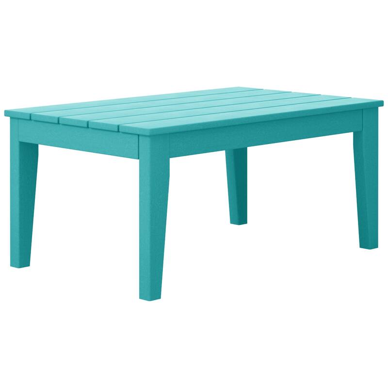 Polytrends Laguna Outdoor Patio Conversation Coffee Table - Turquoise
