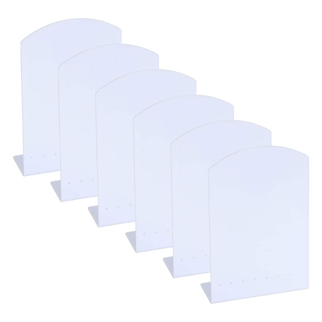 Earring Display Stand,Acrylic Earring Holder 72 Hole L Rack Large - White