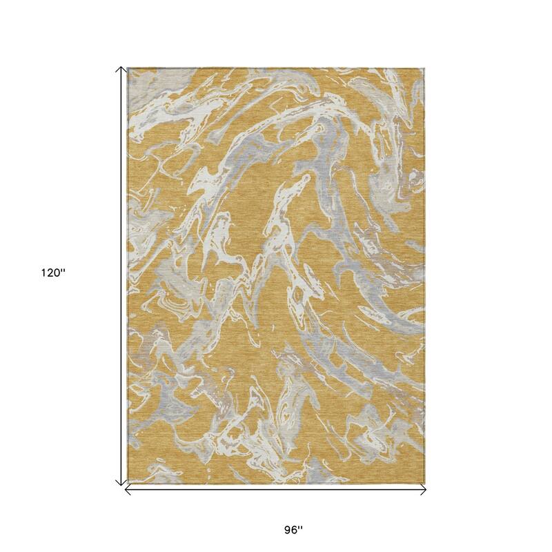 HomeRoots Abstract Transitional Rectangle Outdoor Rug