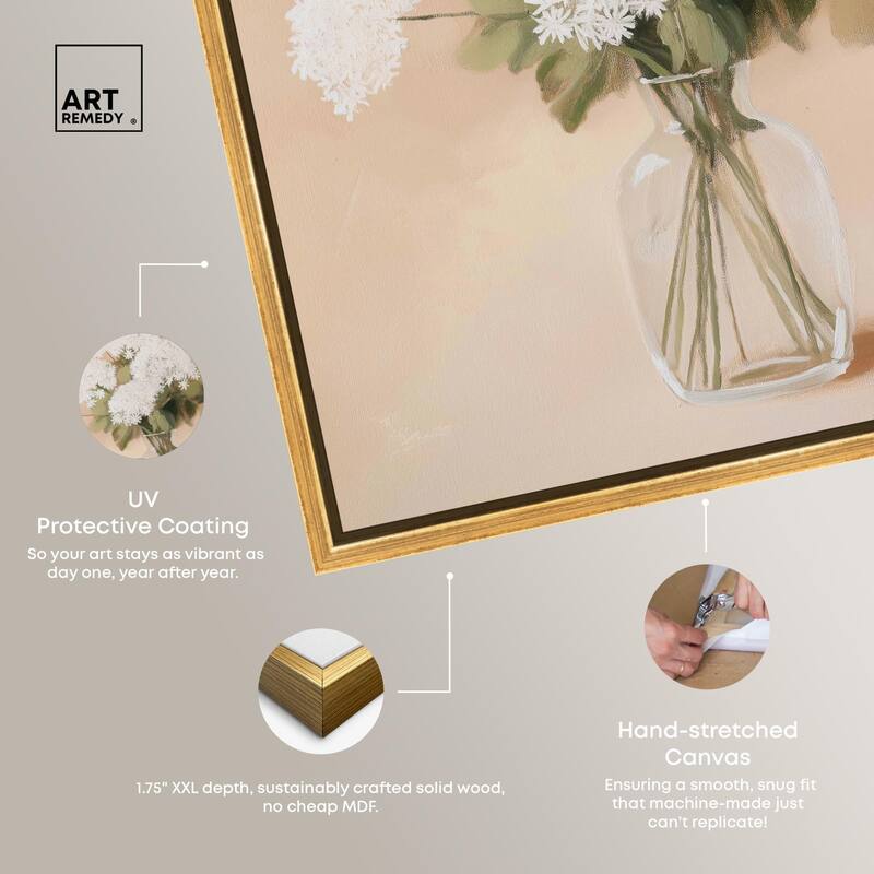 Lace in a Vase I Canvas by Art Remedy