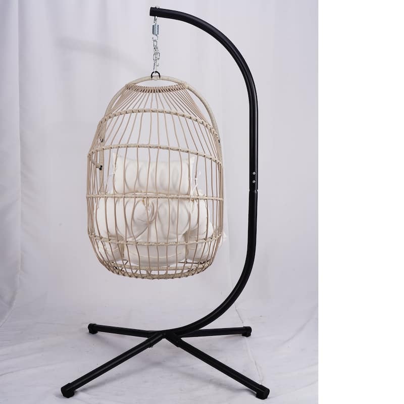 Outdoor Egg Hanging Chair with Stand
