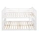 preview thumbnail 3 of 7, Modern Solid Pine Wood Frame Full Over Full Bunk Bed with Ladder and Full-length Guardrail.
