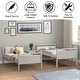 preview thumbnail 20 of 33, Costway Twin Over Twin Bunk Bed Convertible 2 Individual Beds Wooden