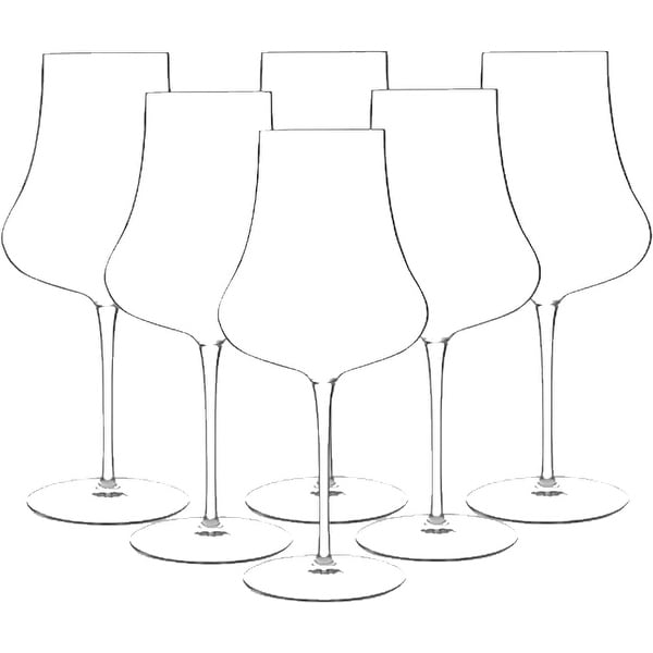 Kampari Triangular Martini Glasses with Gold Rim, Set of 4