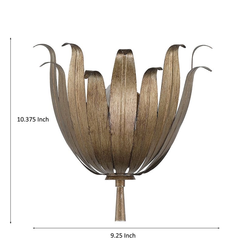 Farmhouse 1-light Maple Leaf Sconce Bathroom Wall Light