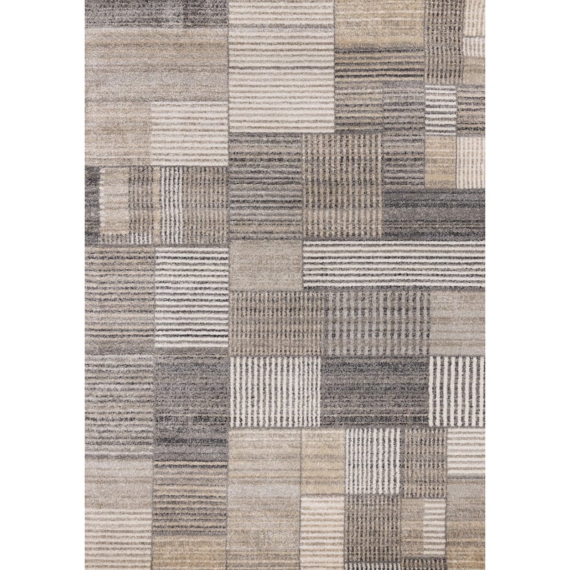 HomeRoots Geometric Modern Rectangle Area Rug - 5' X 8'