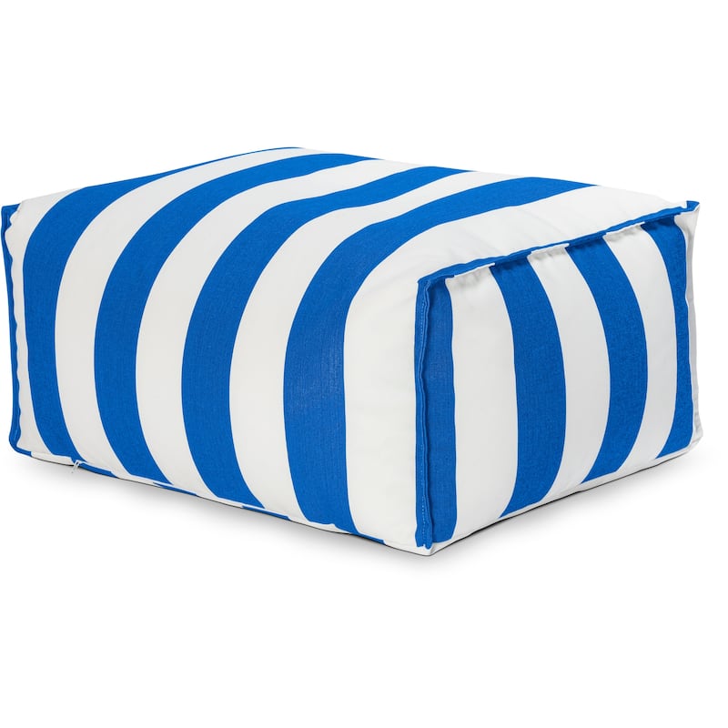 Santorin Roll Indoor Outdoor Ottoman Pouf - Blue