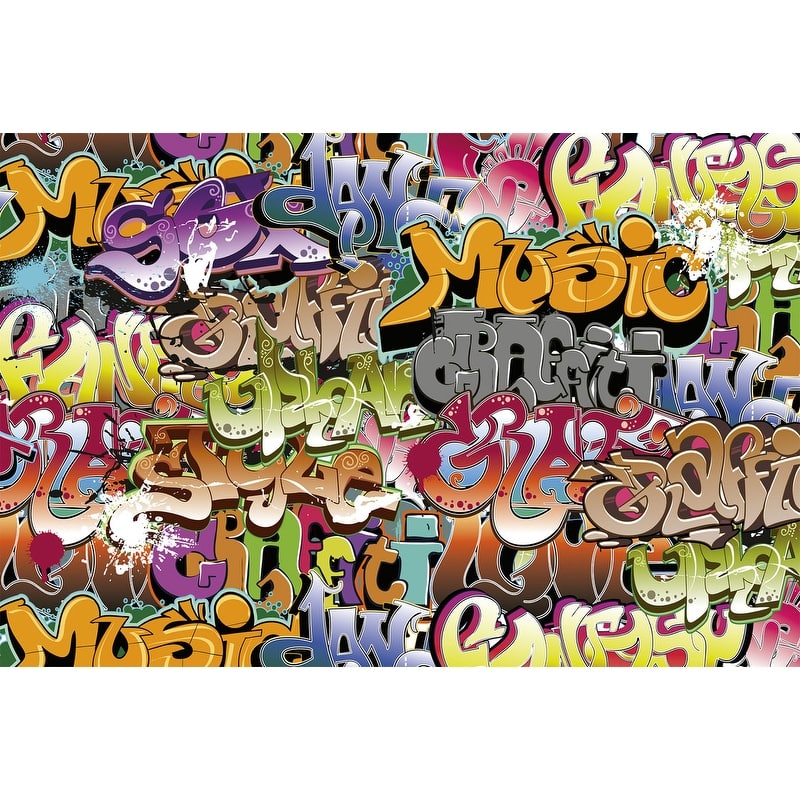 Dimex Graffiti Art Wall Mural 98.4in x 147.6in x 0.025in Bed Bath