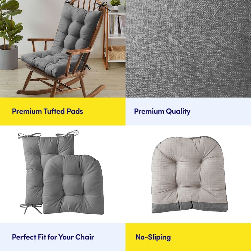 Sweet Home Collection Rocking Chair Cushion Set