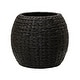 preview thumbnail 36 of 74, Household Essentials Handwoven Barrel Wicker Storage Basket Side Table - 17.0"L x 17.0"W x 19.0"H