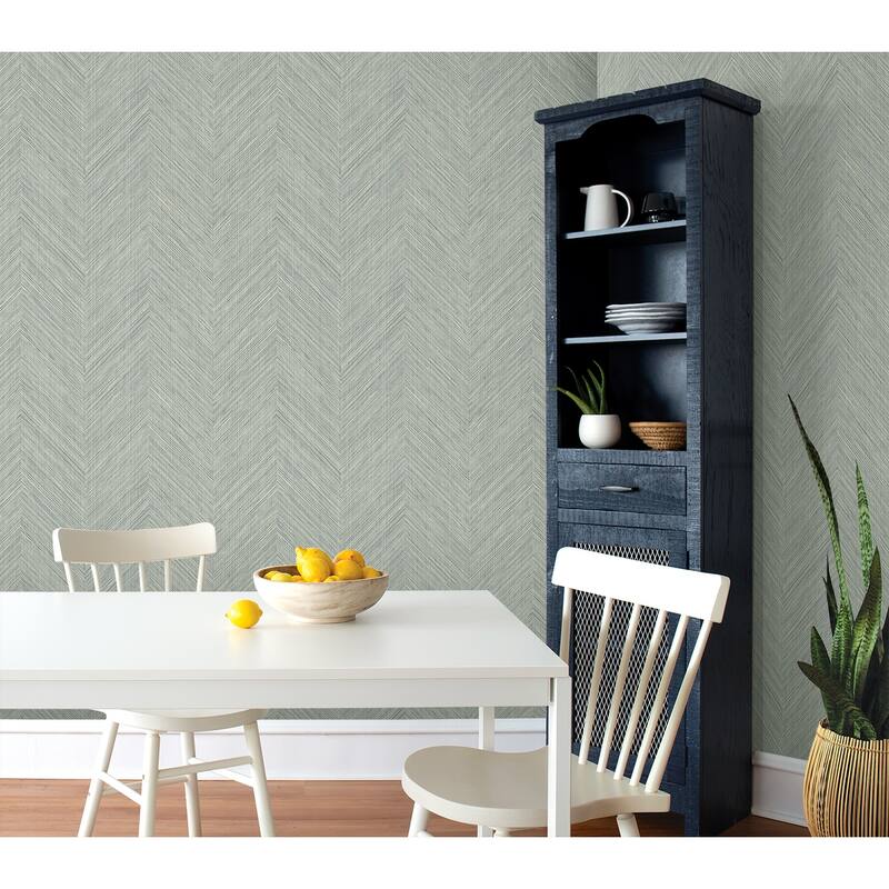 NextWall Chevron Stripe Peel and Stick Wallpaper