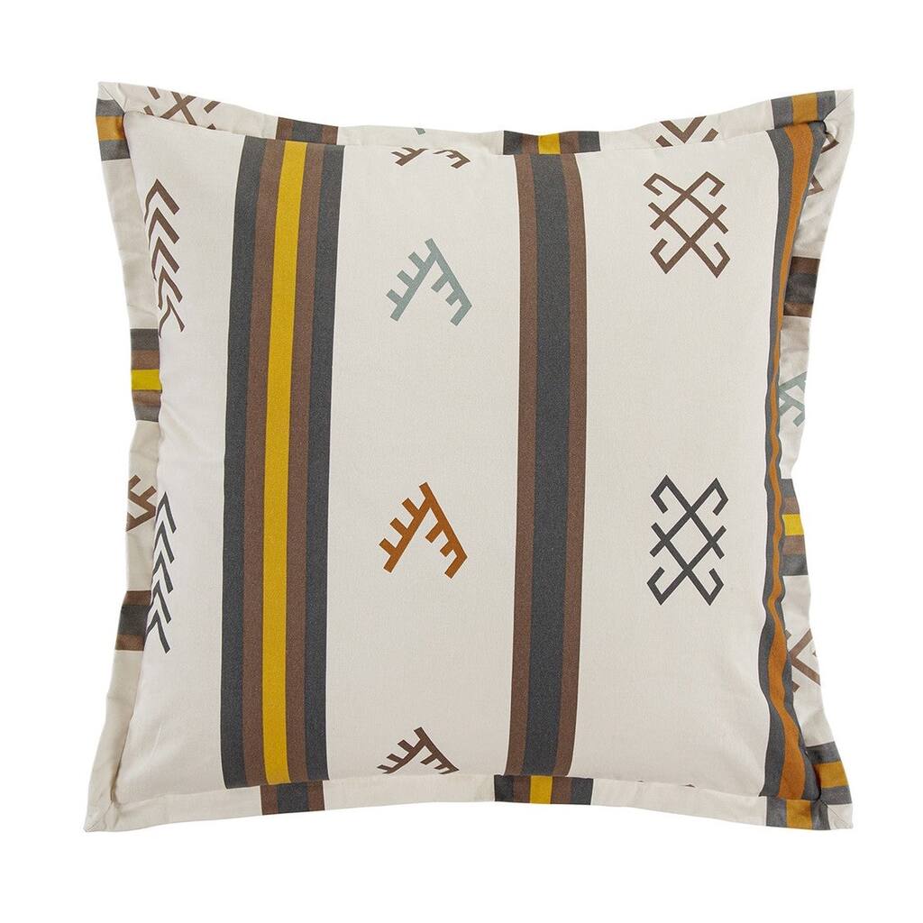 HiEnd Accents Toluca Canvas Euro Sham, 27"x27"