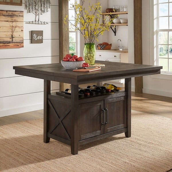 Colter Traditional Espresso Counter Height Dining Table by