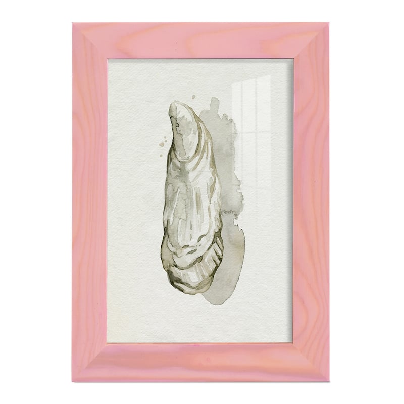 Oysters on the Bay I -Framed Print w/glass-Cherry Red