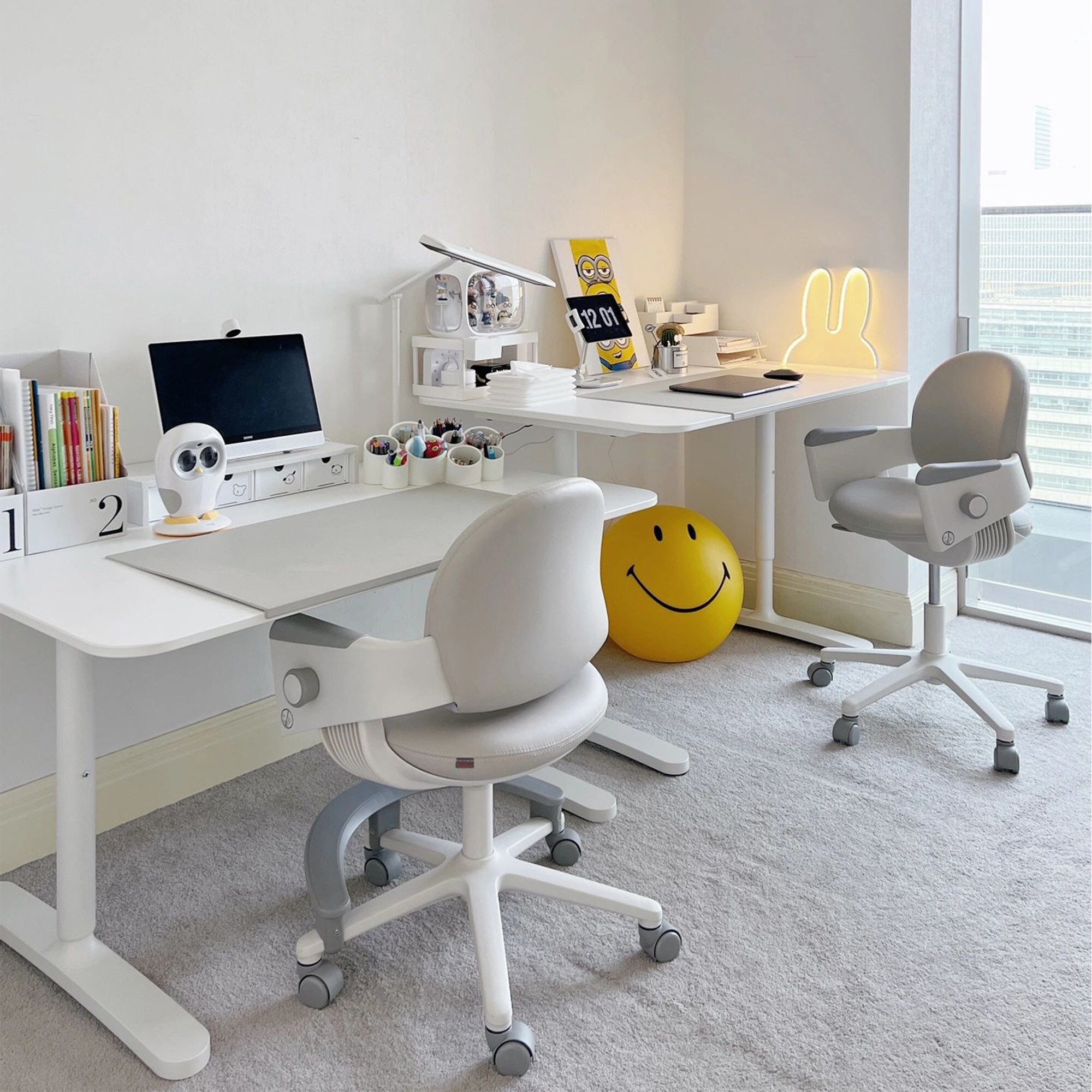 Luxmod Beckett Desk Height Adjustable Student Study Desk On Sale Bed Bath Beyond 38148938
