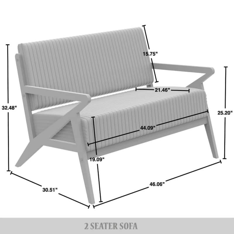 CraftPorch Chic Modern Velvet Upholstered Loveseat