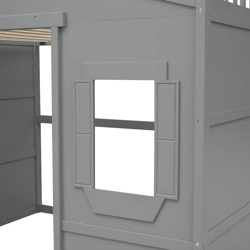 Castle Style Solid Pine Loft Bed