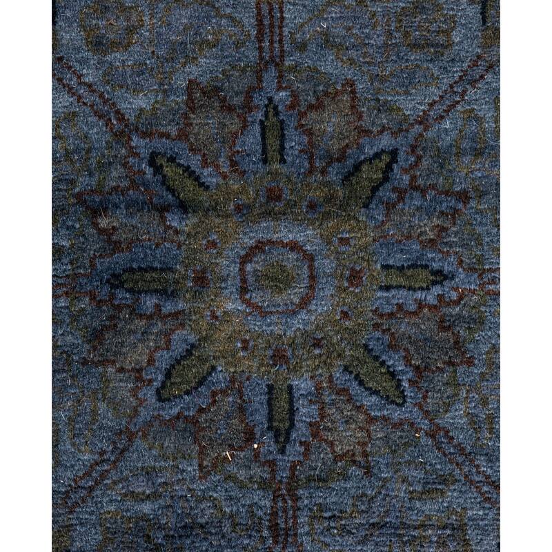 Overdyed One-of-a-Kind Hand-Knotted Area Rug - Gray - 6' 1" x 6' 1"