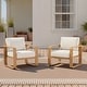preview thumbnail 52 of 122, Spruce & Spring Outdoor Patio Furniture Set Aluminum Sofa Accent Chair 2 Chair - Beige