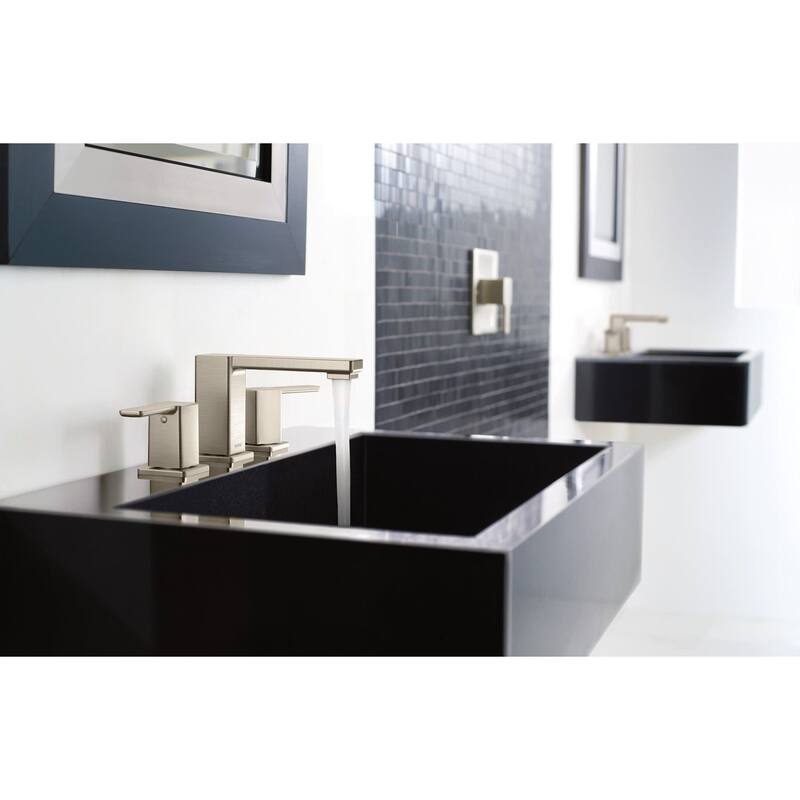 Moen TVS6721 90 Degree 1.2 GPM Widespread Bathroom Faucet with Pop-Up