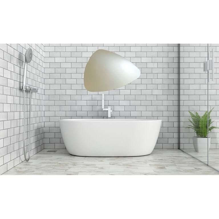 Decor Wonderland Ashley Triangle Frameless Bathroom Vanity Mirror 27.5 x 33.5 in. - 27.5W x 33.5H