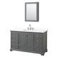 Option Dark Gray / White Quartz Top / Polished Chrome
