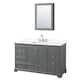 Option Dark Gray / White Quartz Top / Polished Chrome