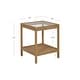 preview thumbnail 13 of 16, Nathan James Hayes Nightstand, Light Brown Finish, Glass Top