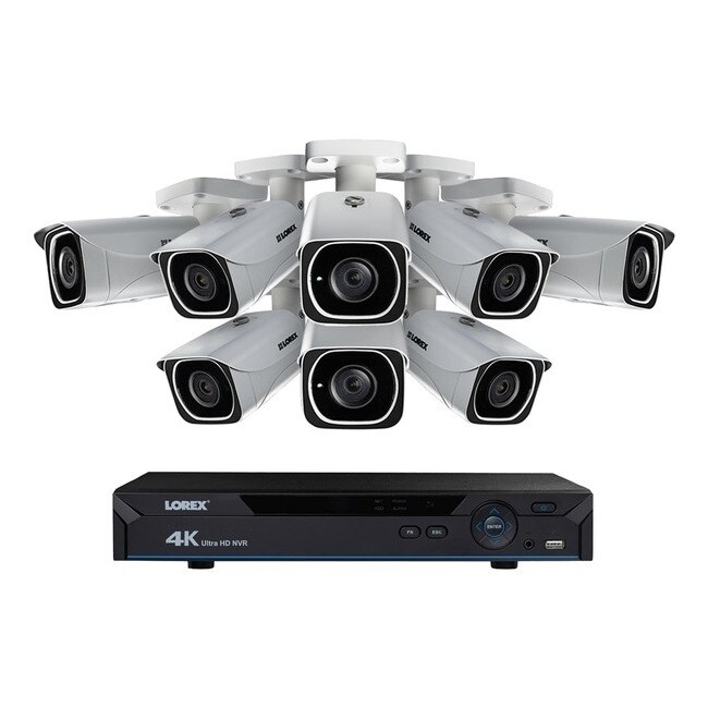 Lorex lnr610828kb 8 channel 4k hd 2tb nvr with eight 4k bullet security cameras