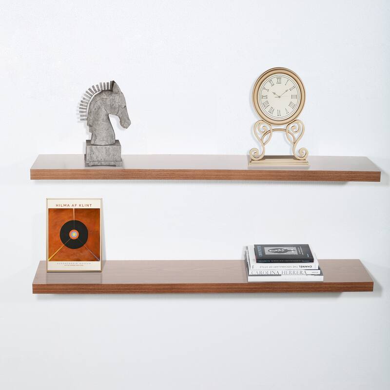DAVEE Set of 2 JD Walnut Floating Shelves - 47.25*9.25*1.5 inches