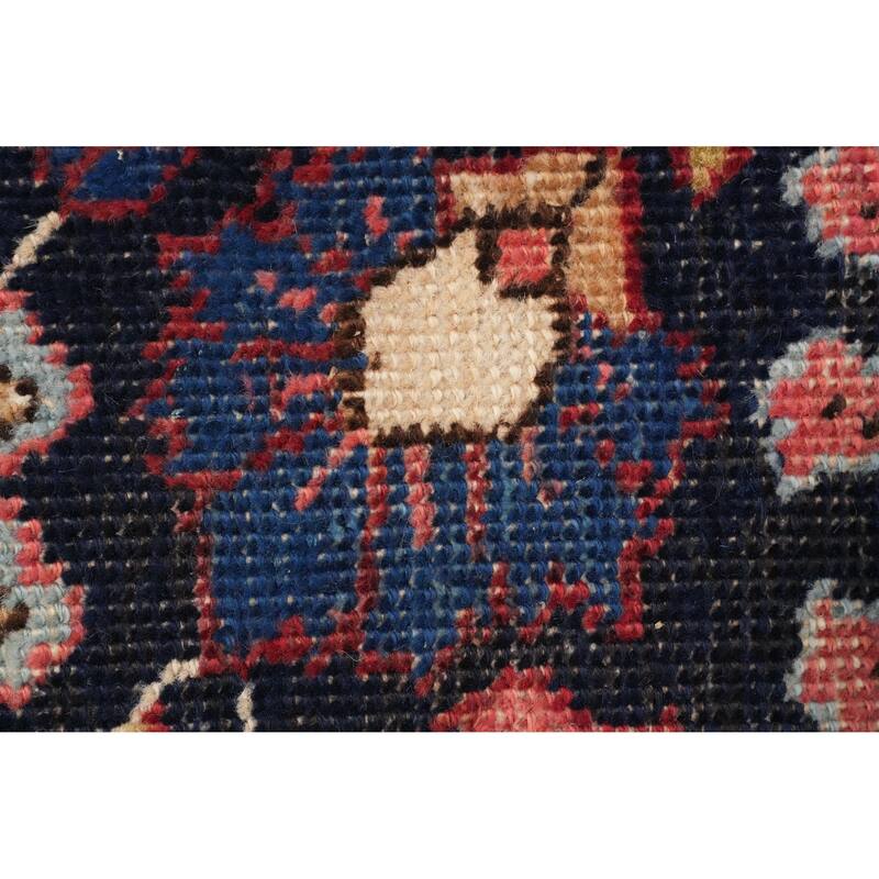 Hand Knotted Oriental 100% Wool Carpet Traditional Floral Brown Mashad Area Rug - 12' 5'' X 8' 8''
