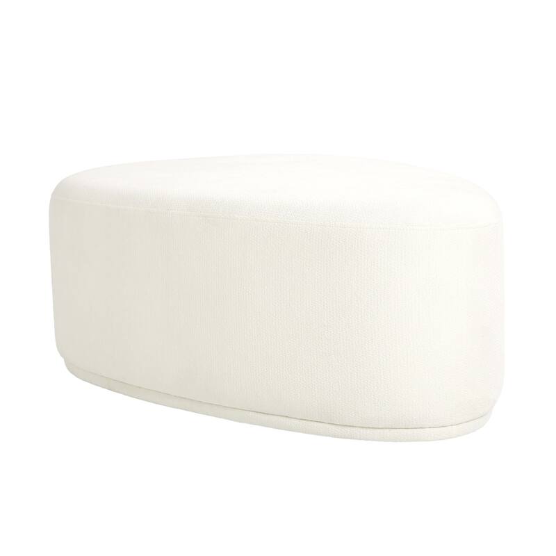 Leon 26" & 43" W Chenille Triangle Cocktail Ottoman Set