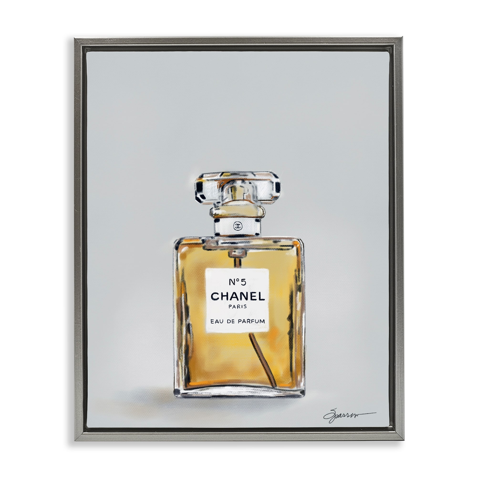 Stupell Elegant Luxury Perfume Framed Floater Canvas Wall Art Design By Mary Sparrow