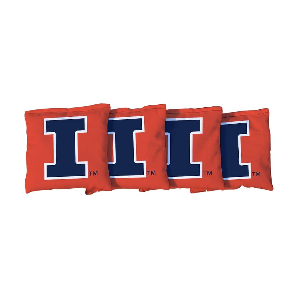 Illinois Fighting Illini Orange Cornhole Bags