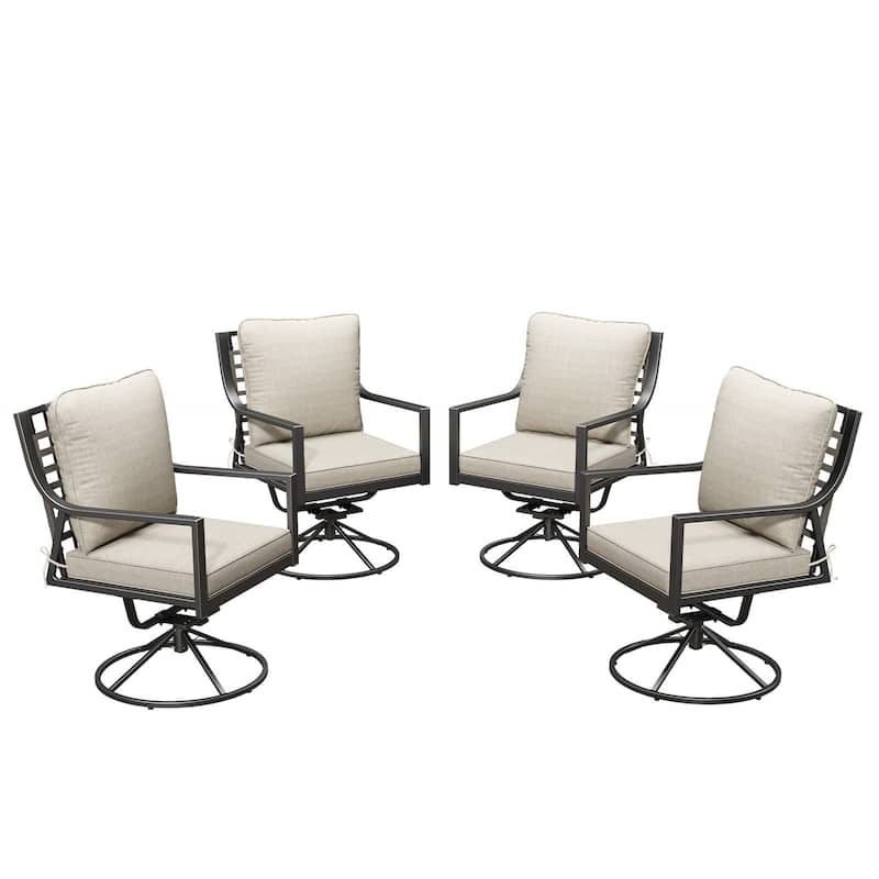 Outdoor Swivel Chair Patio Chairs Set of 4