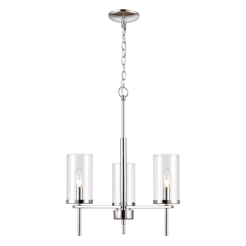 Oakland 19-inch Wide 3-Light Chandelier in Chrome