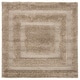 preview thumbnail 24 of 41, SAFAVIEH Florida Shag Carlinde Border 1.2-inch Thick Rug 4' Square - Beige - Square