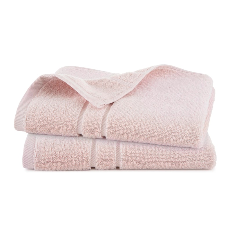 Clean Design Home x Martex Solid Supima 2-Pack Hand Towel Set - Hand Towel - Pink