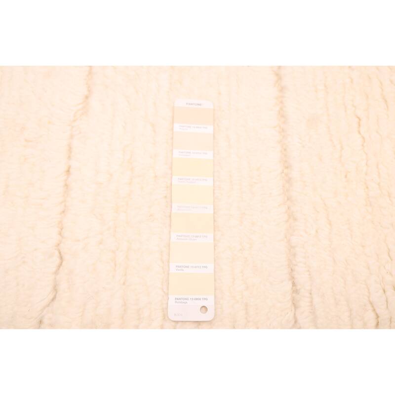 ECARPETGALLERY Hand-knotted Tangier Cream Wool Rug - 6'4 x 8'9