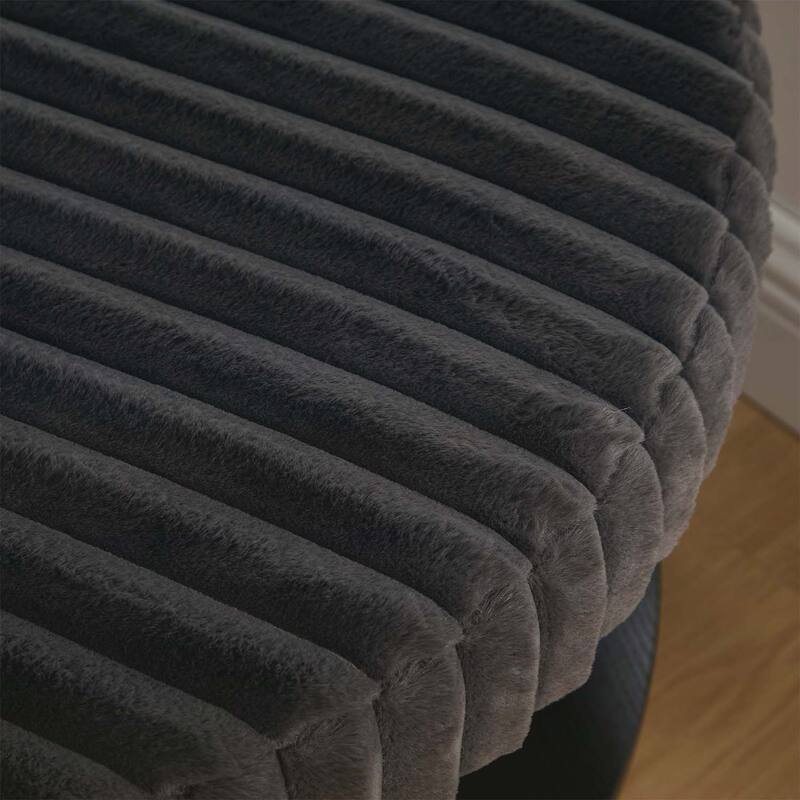 Wide Upholstered Round Coffee Table for Living Room Bedroom Entryway Hotel