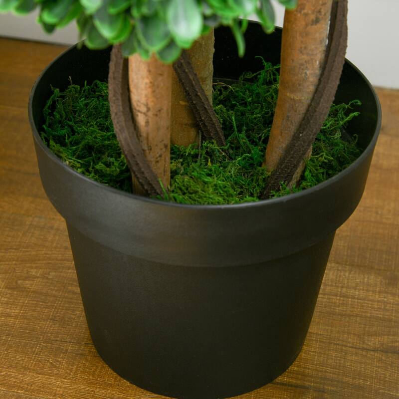 3.5ft/43.25" Artificial 3 Ball Boxwood Topiary Tree with Pot