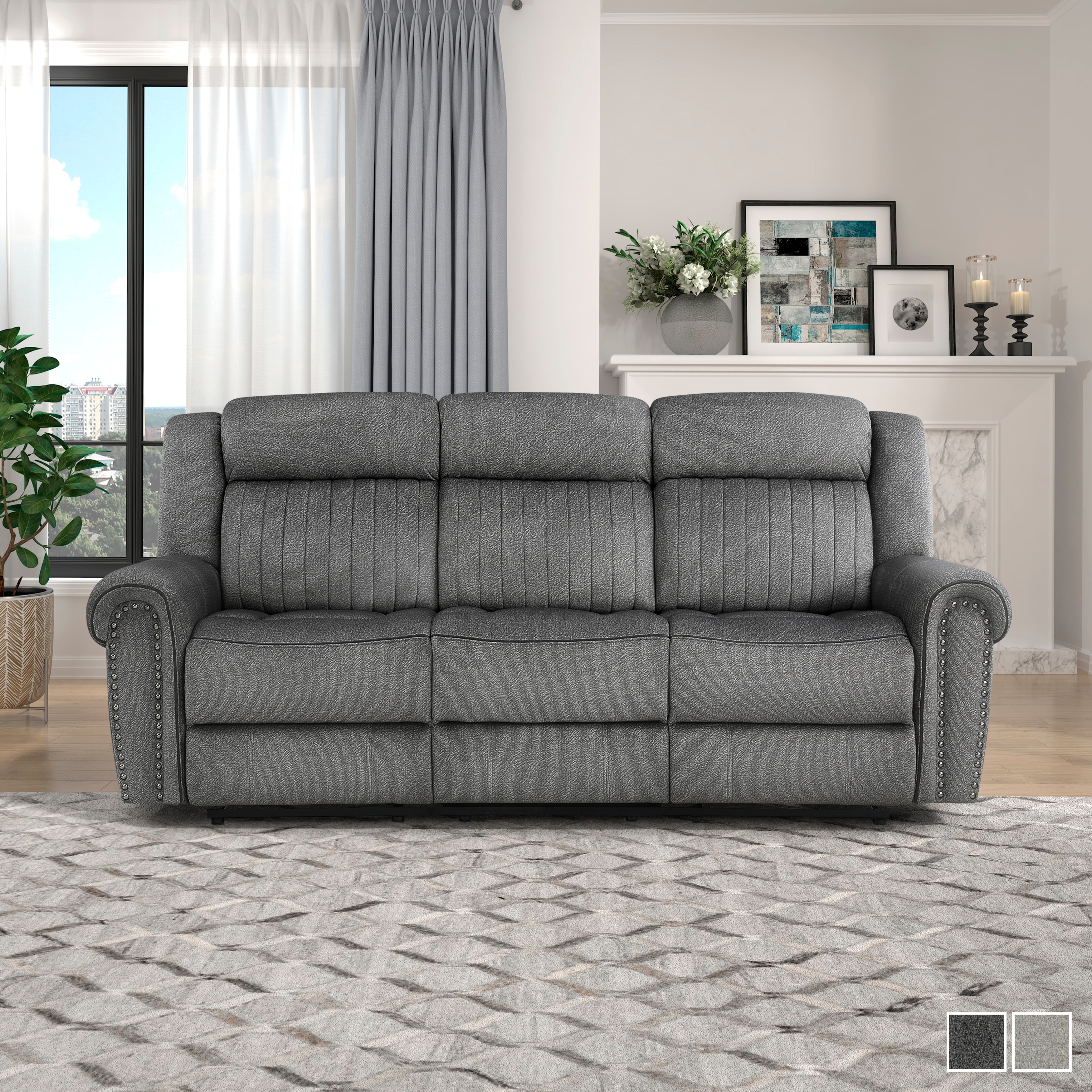 Fremont & Park Bauta Manual Double Reclining Sofa